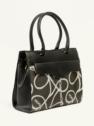 chain-print-handbag