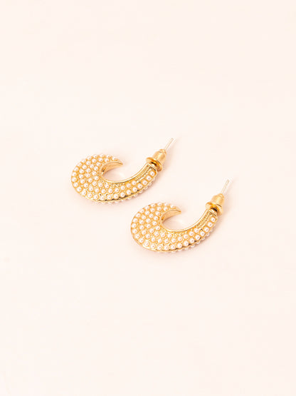 Curvy Pearl Earrings