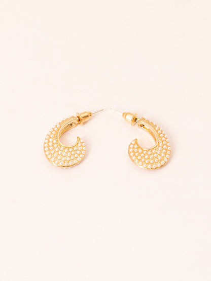 Curvy Pearl Earrings