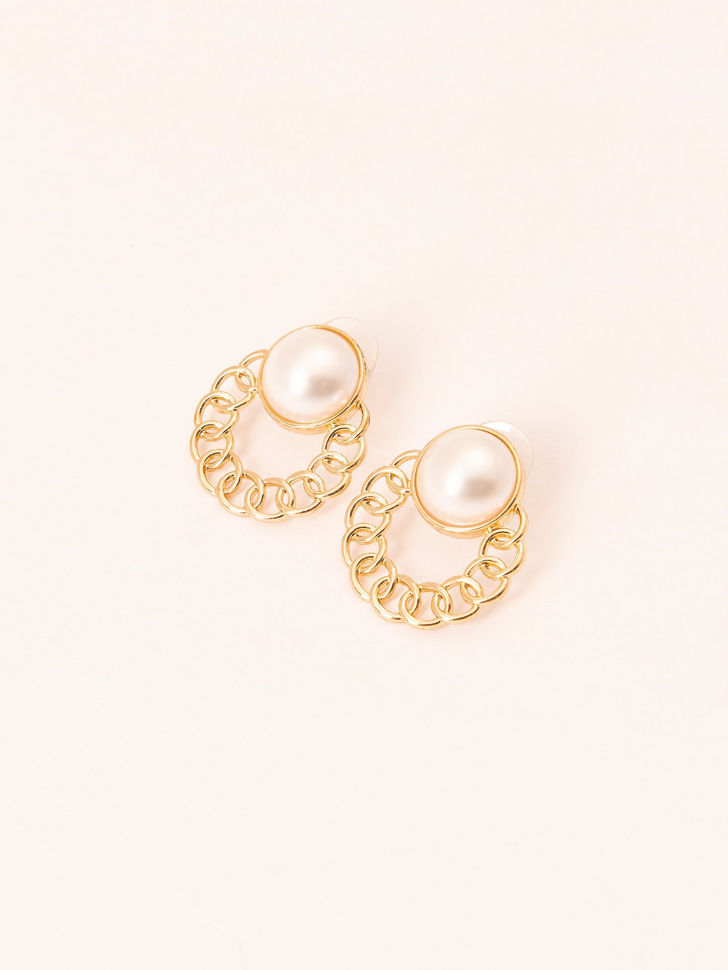 Chained Pearl Earrings