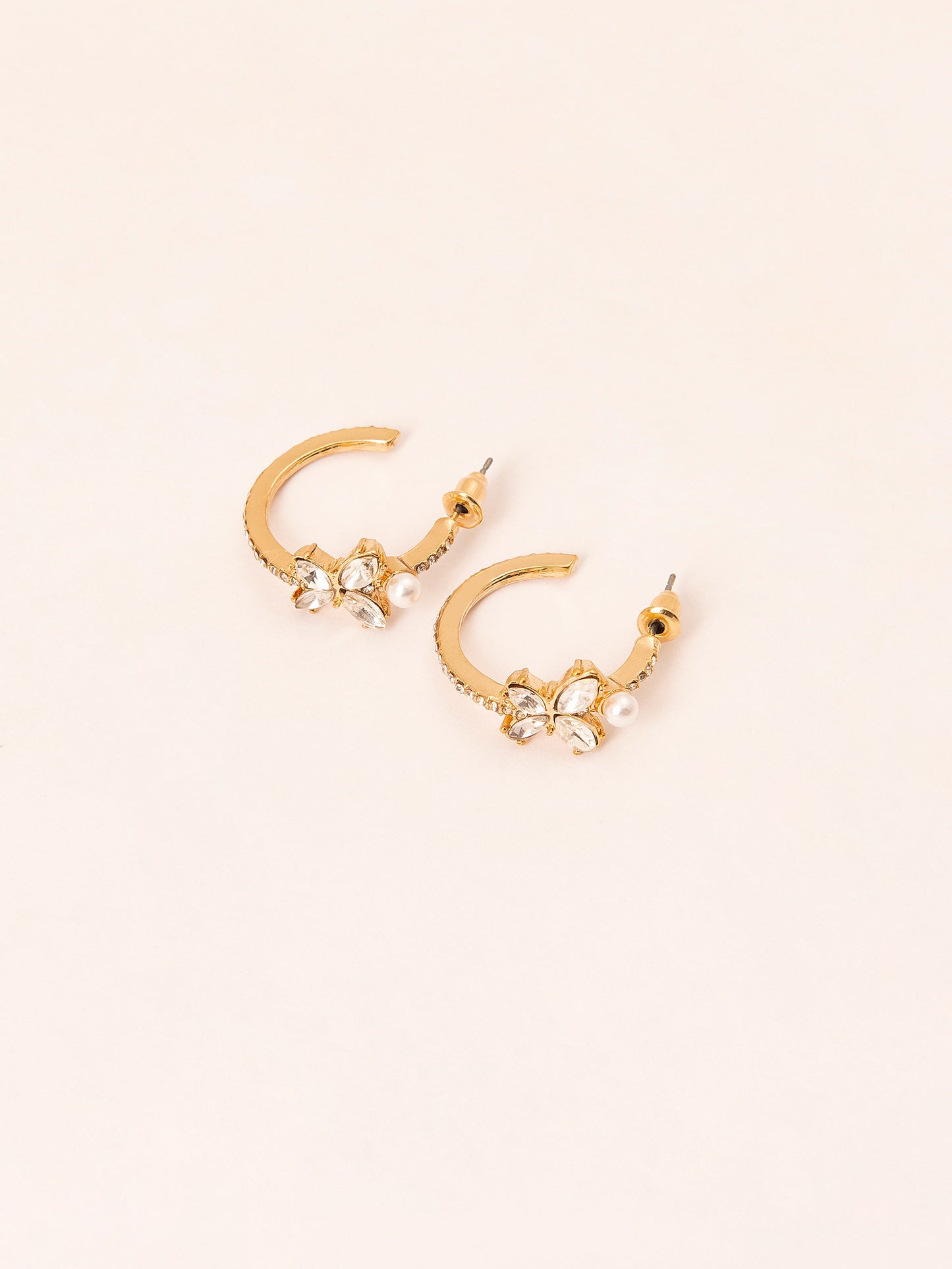 Embellished C-Hoop Earrings