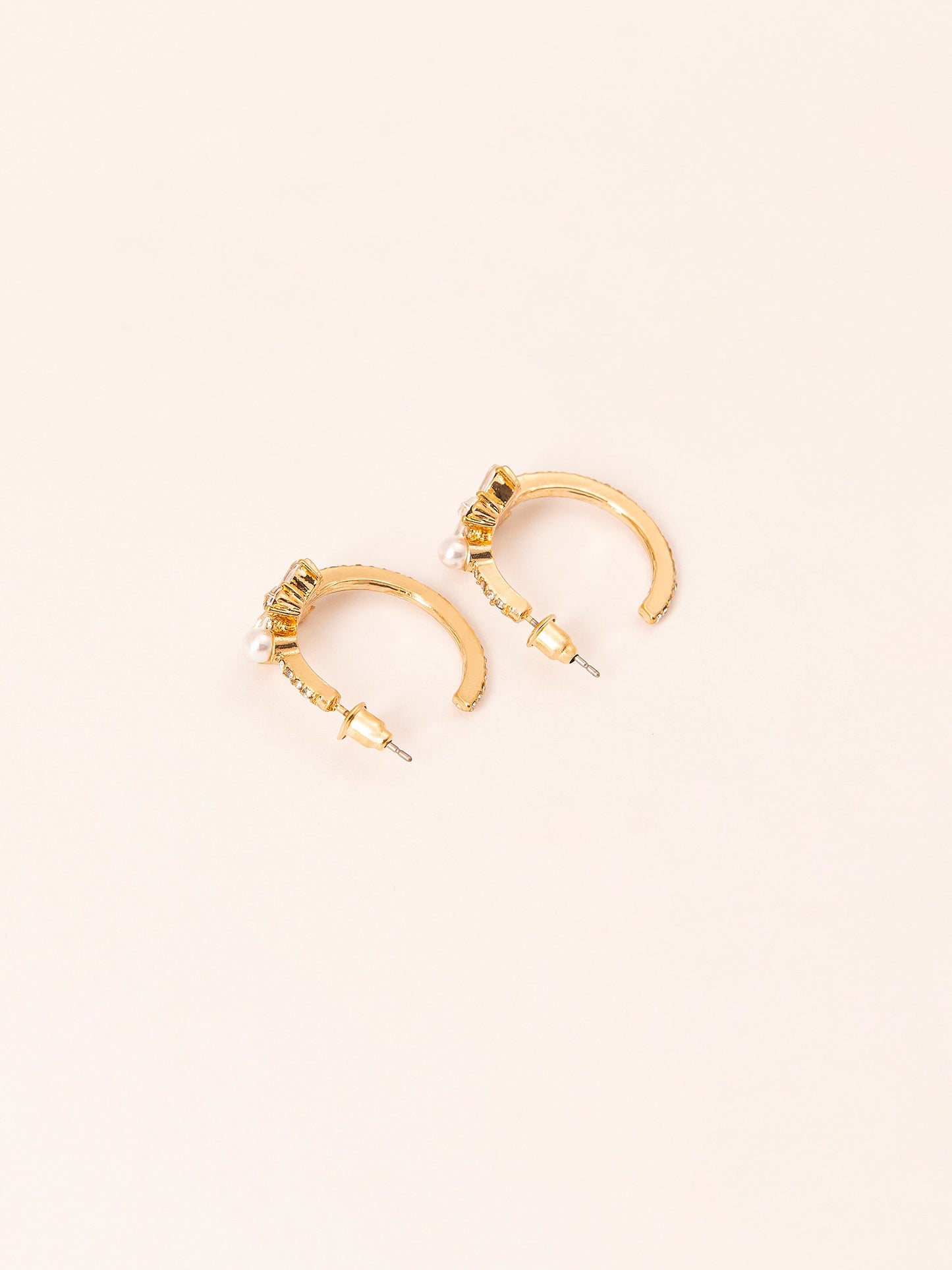 Embellished C-Hoop Earrings