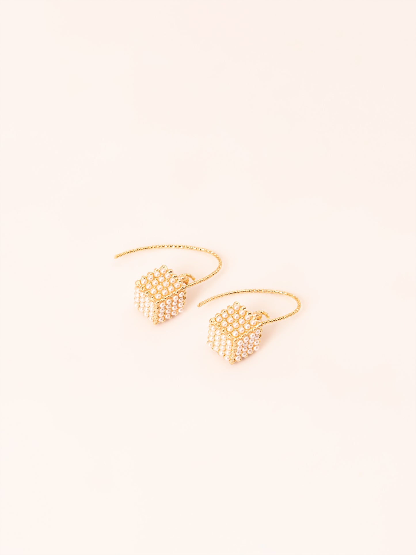 Pearl Cube Earrings