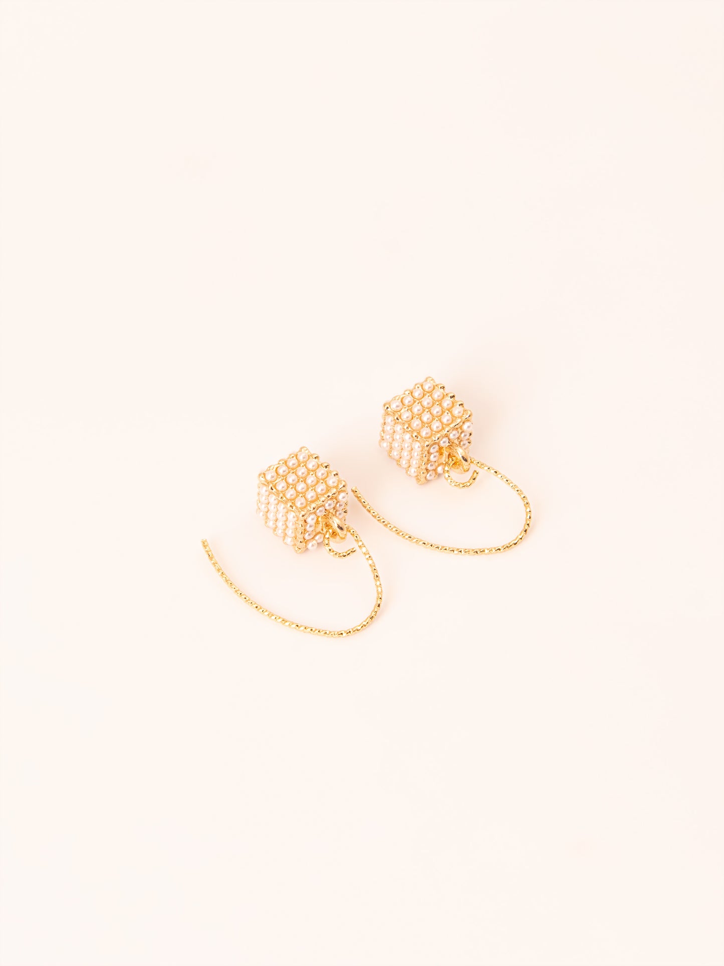 Pearl Cube Earrings