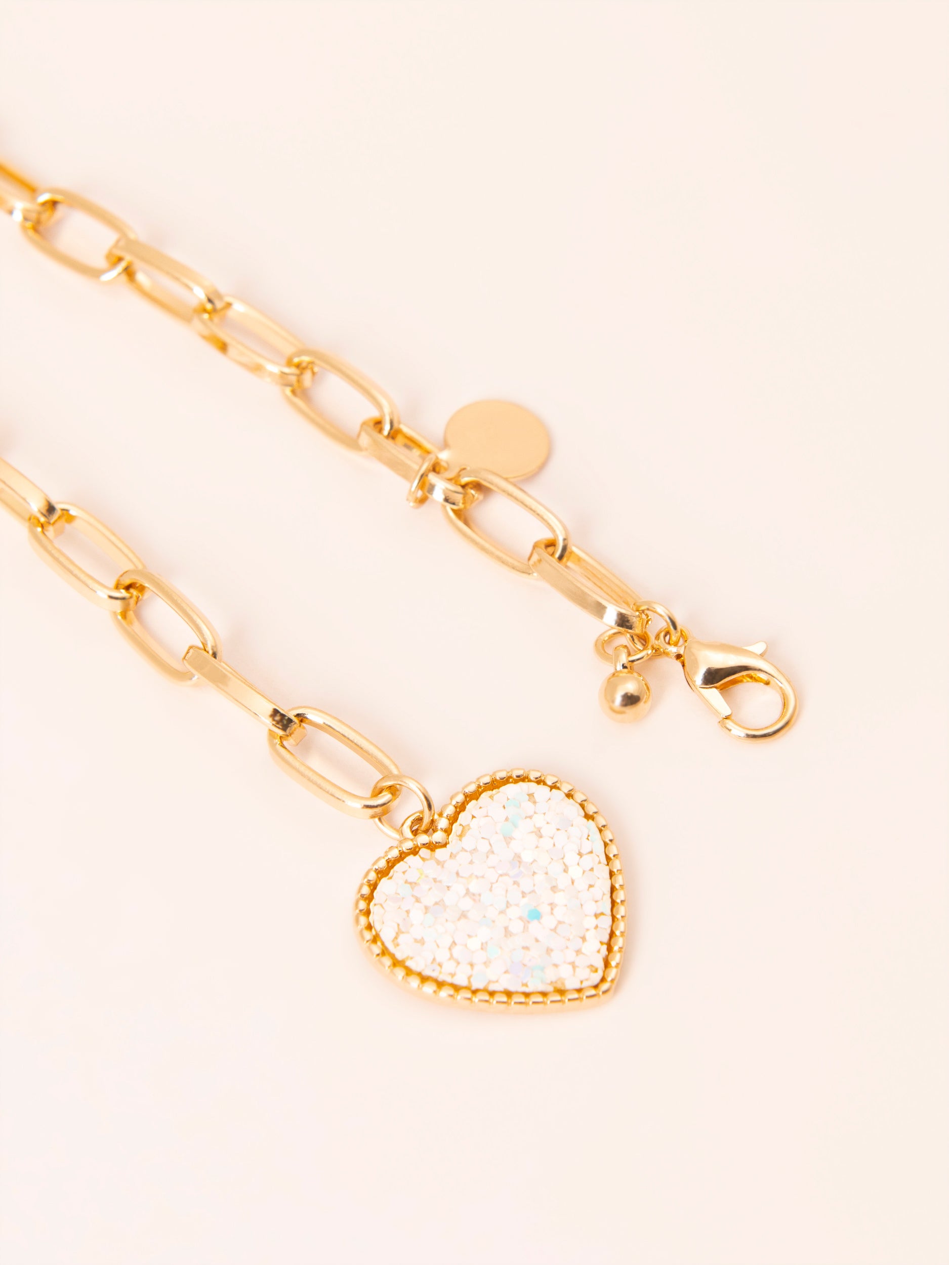 Glittery Heart Bracelet – Limelightpk