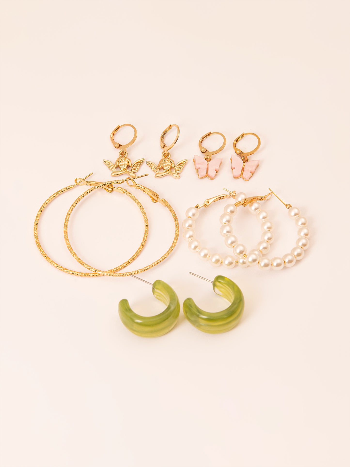 Multi-Tone Earrings Set