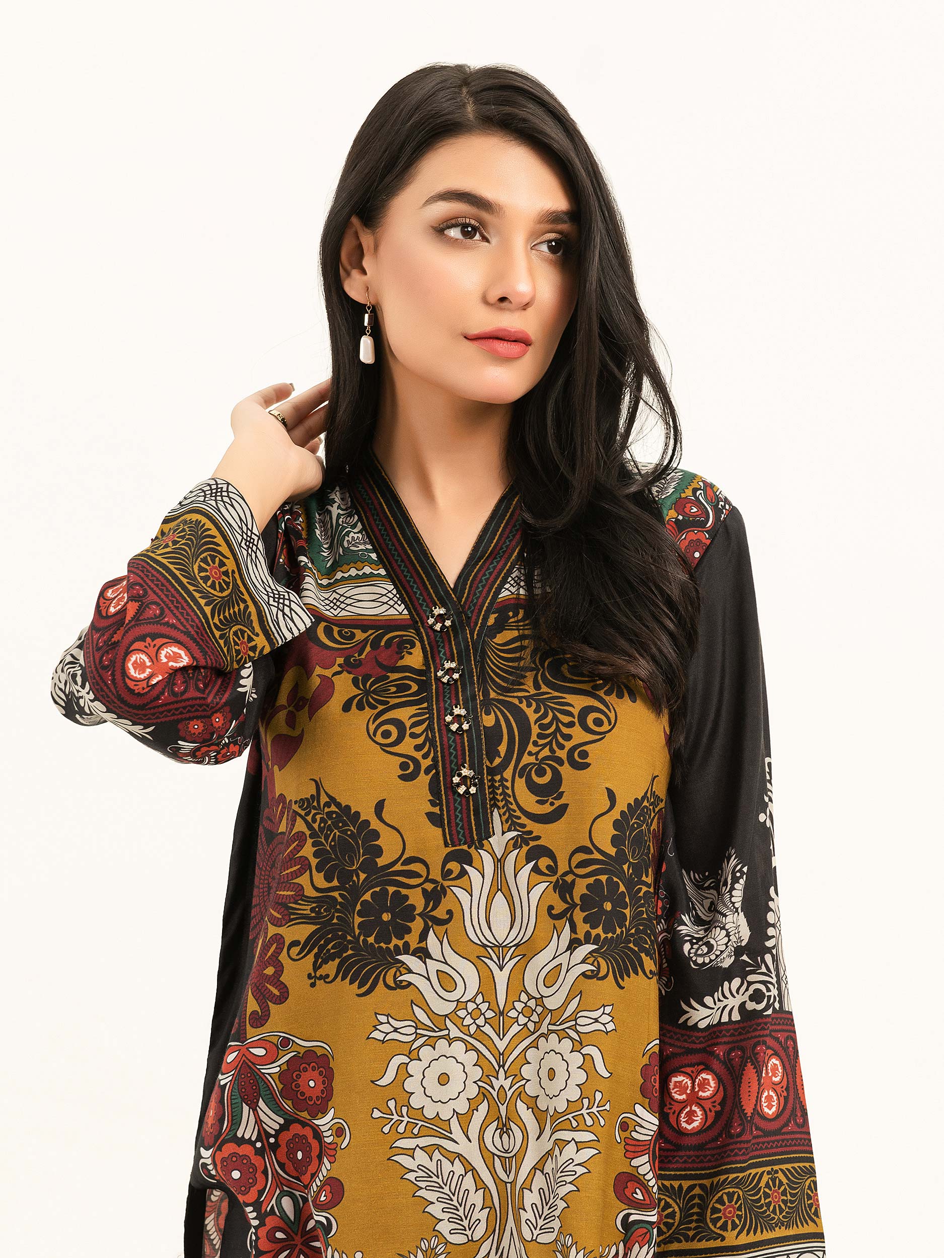 Silk Shirt-Printed (Pret) – Limelightpk