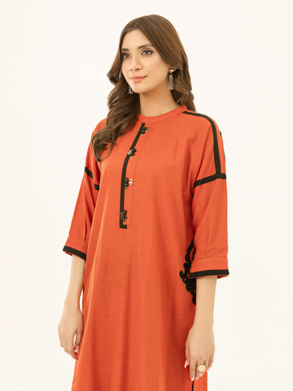 Khaddar Shirt-Embroidered (Pret)