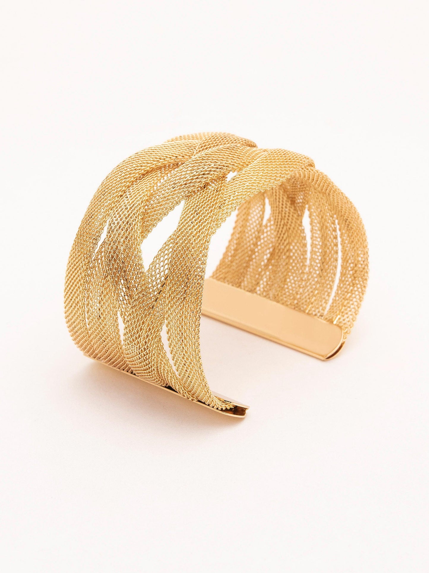 Mesh Braided Cuff Bracelet