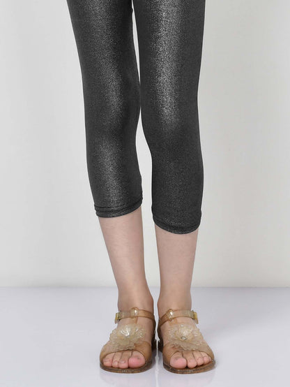 Shimmer Tights - Black and Silver